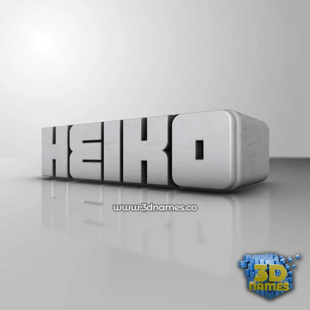 heiko in White Metro style - 3D name wallpaper