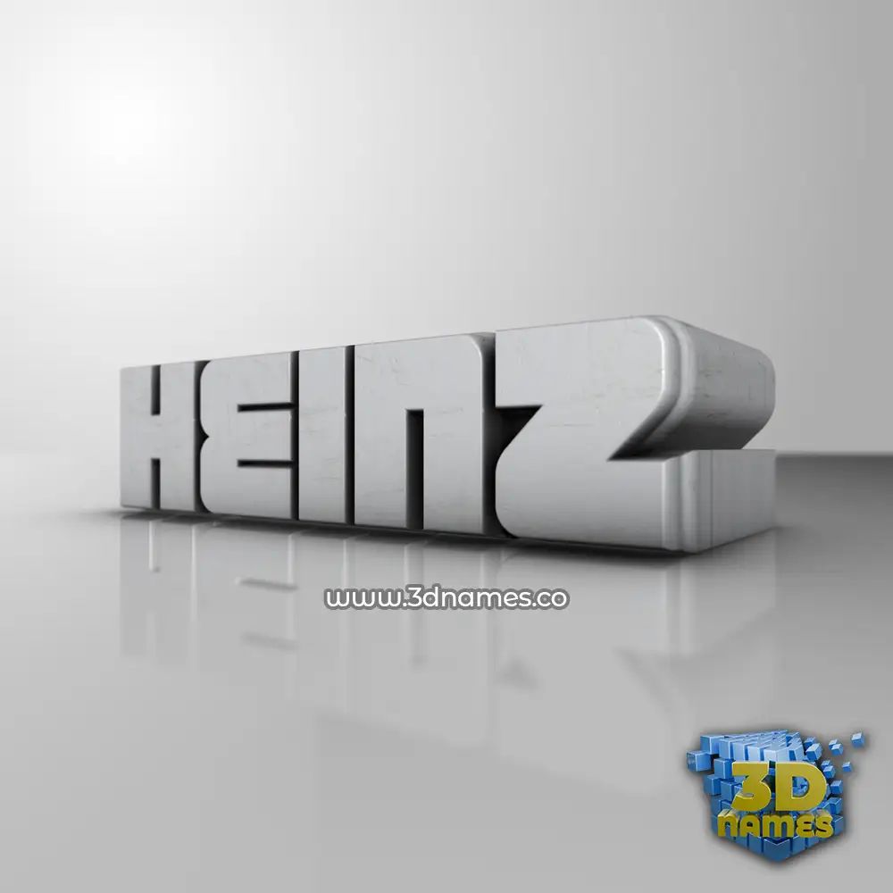 heinz in White Metro style - 3D name wallpaper