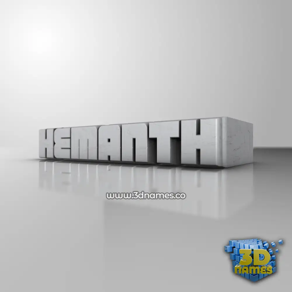 hemanth in White Metro style - 3D name wallpaper