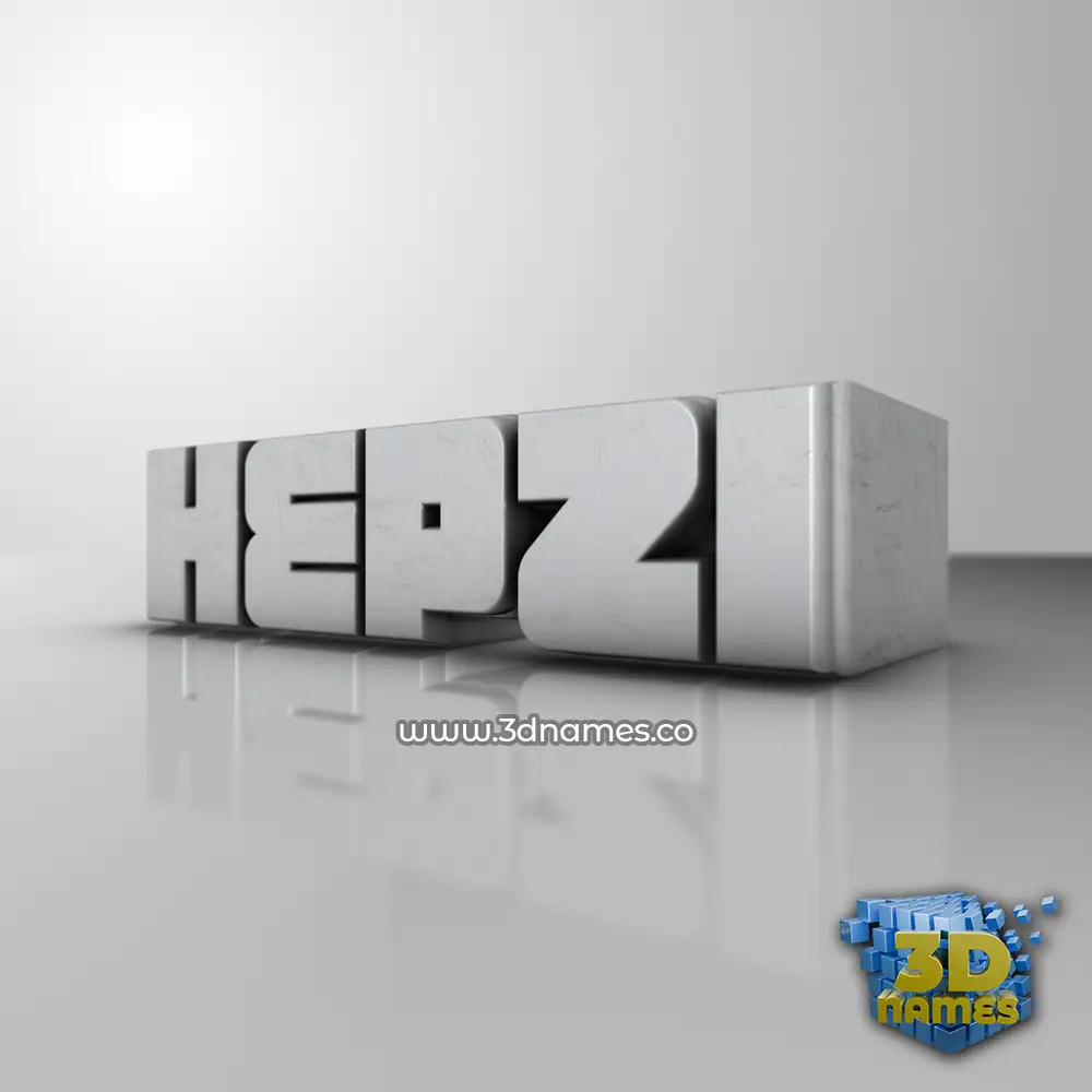 hepzi in White Metro style - 3D name wallpaper