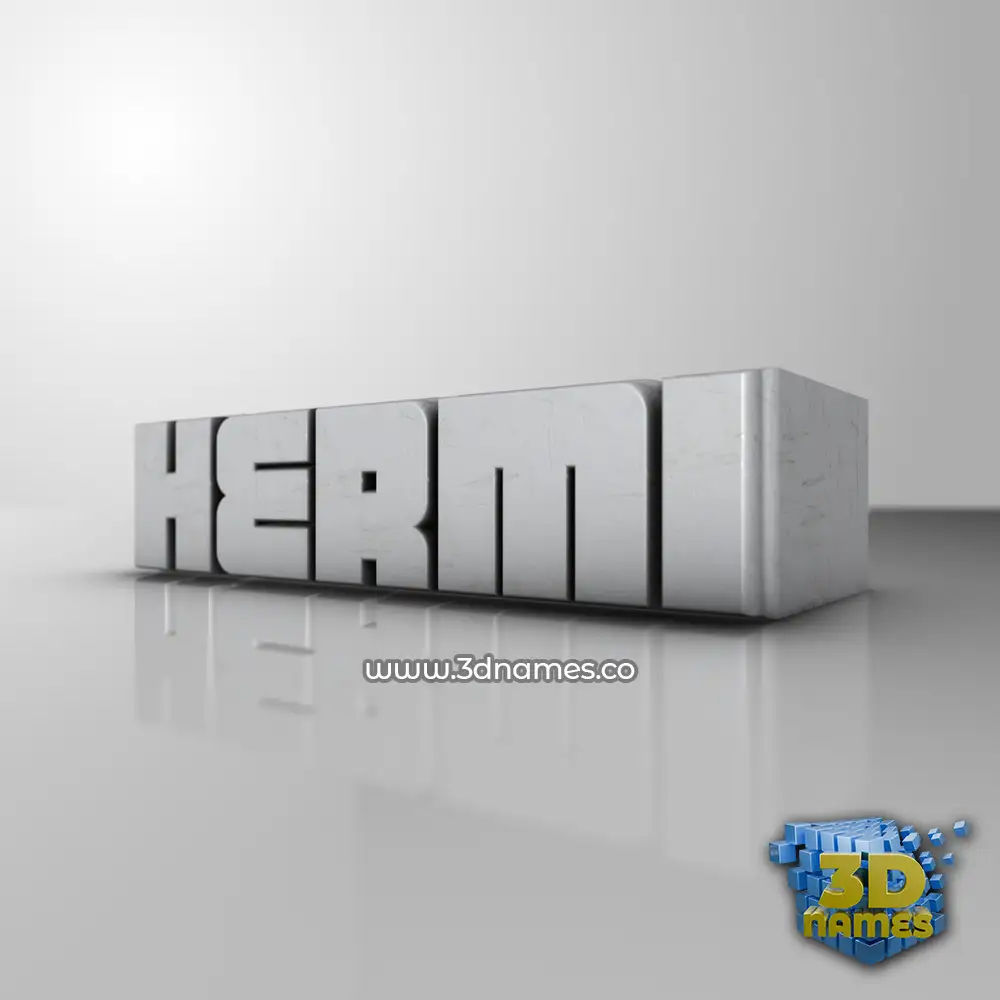 hermi in White Metro style - 3D name wallpaper
