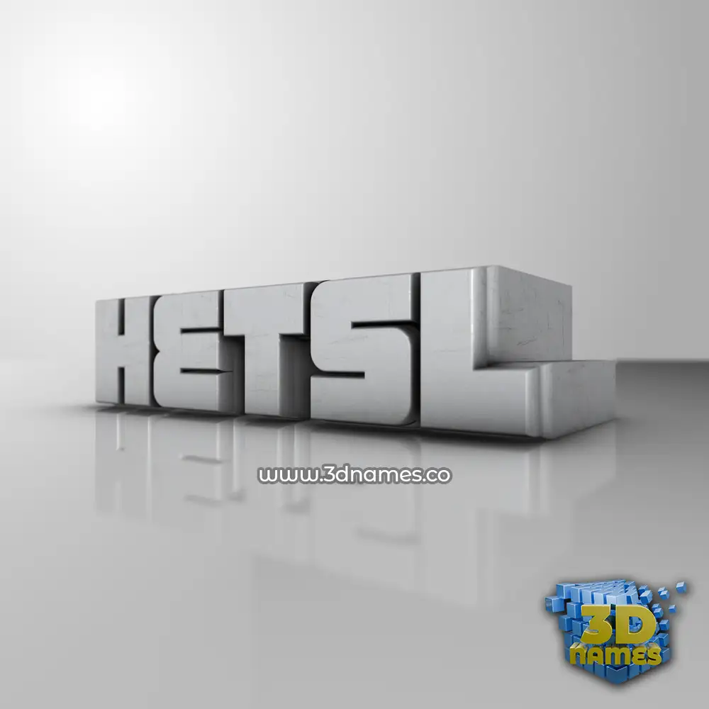 hetsl in White Metro style - 3D name wallpaper