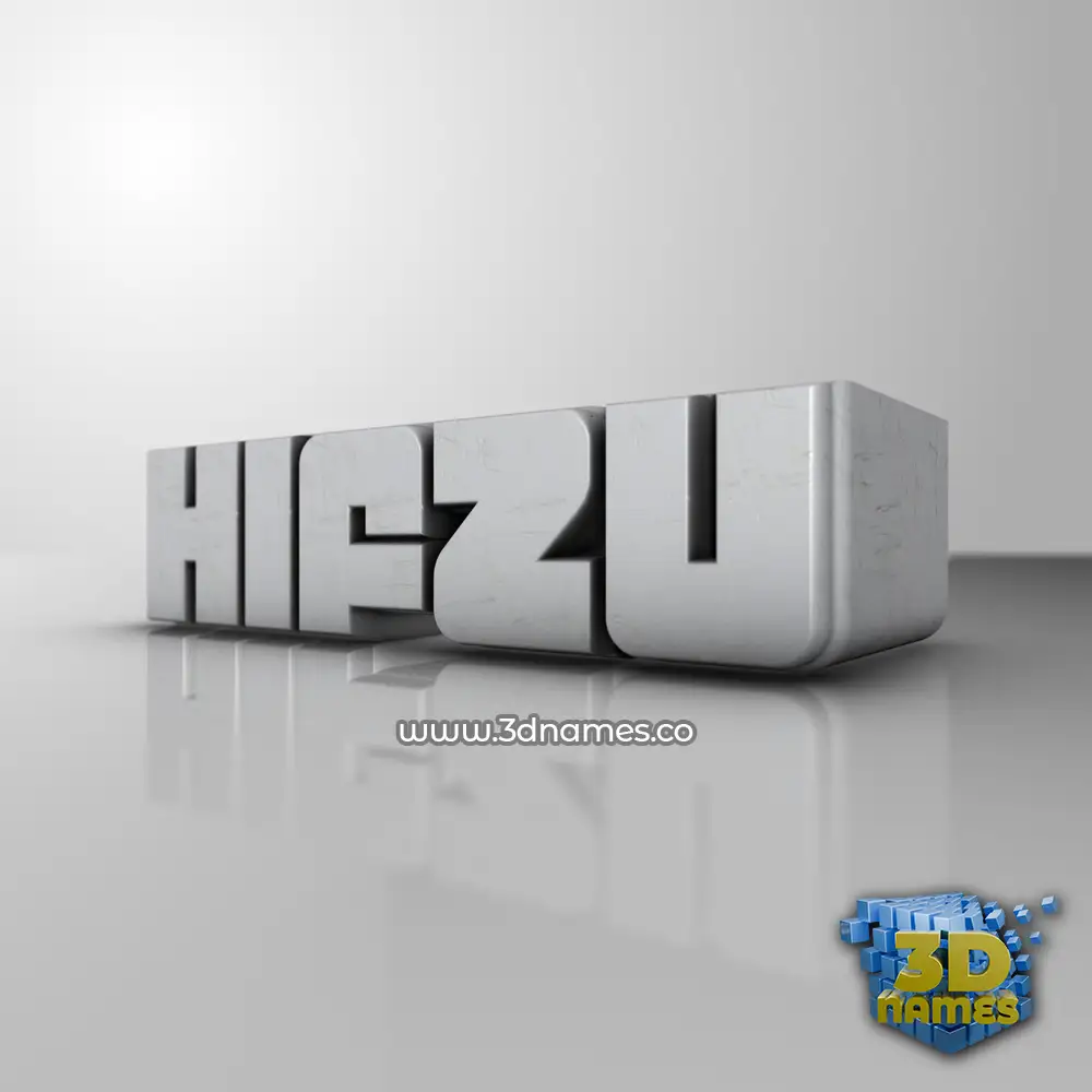hifzu in White Metro style - 3D name wallpaper
