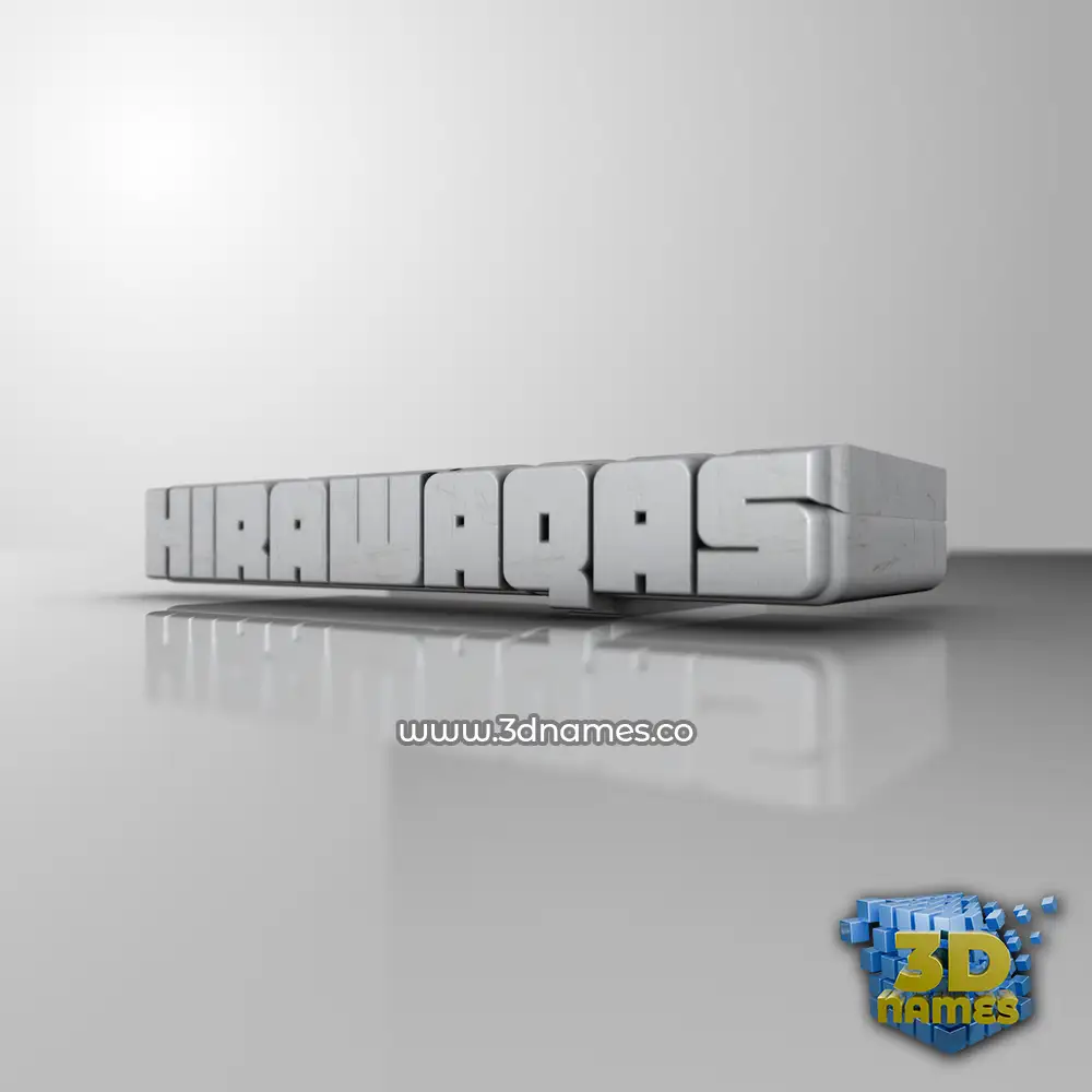 hirawaqas in White Metro style - 3D name wallpaper