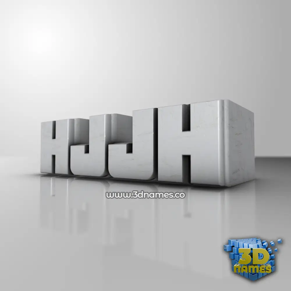 hjjh in White Metro style - 3D name wallpaper