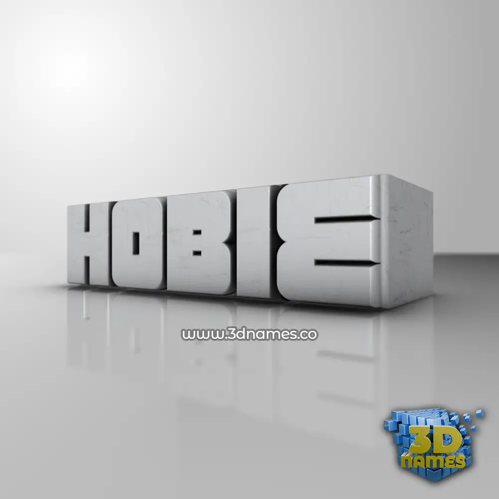 hobie in White Metro style - 3D name wallpaper