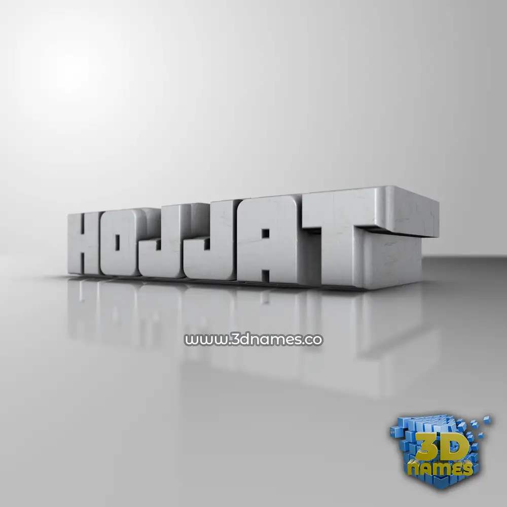 hojjat in White Metro style - 3D name wallpaper