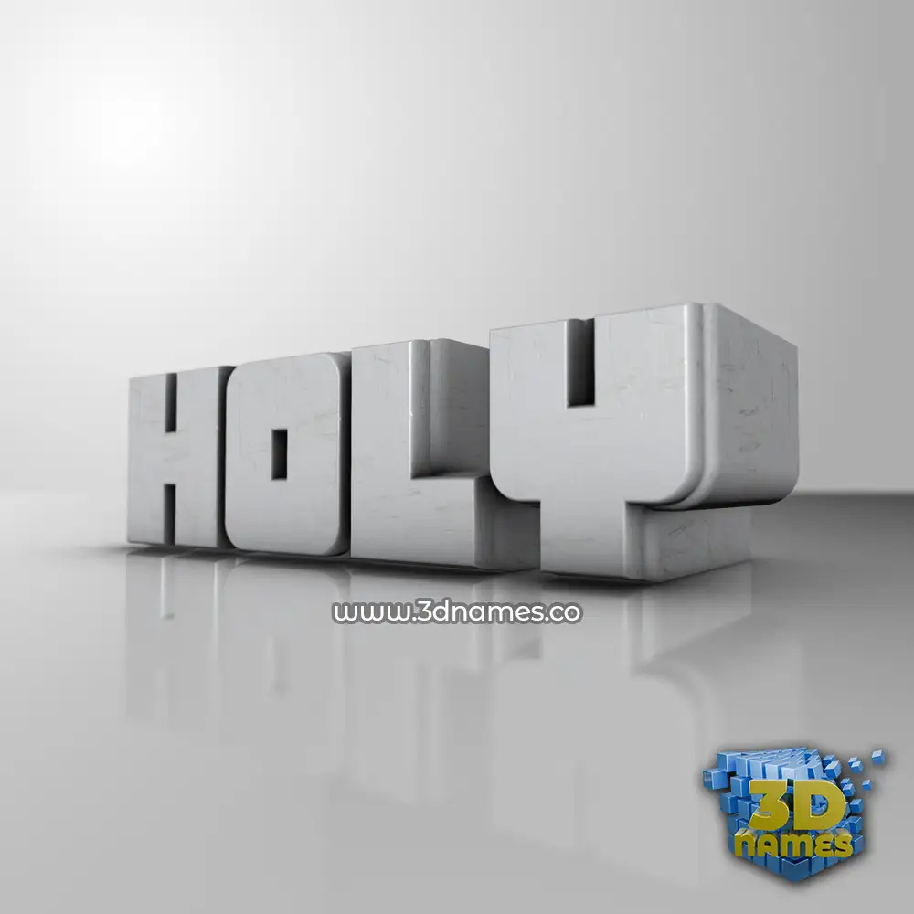 holy in White Metro style - 3D name wallpaper