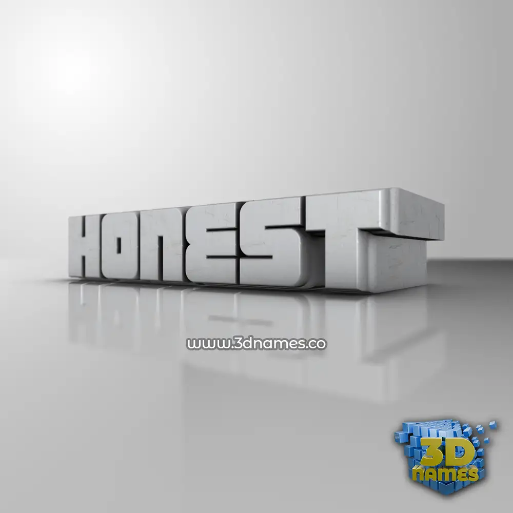 honest in White Metro style - 3D name wallpaper