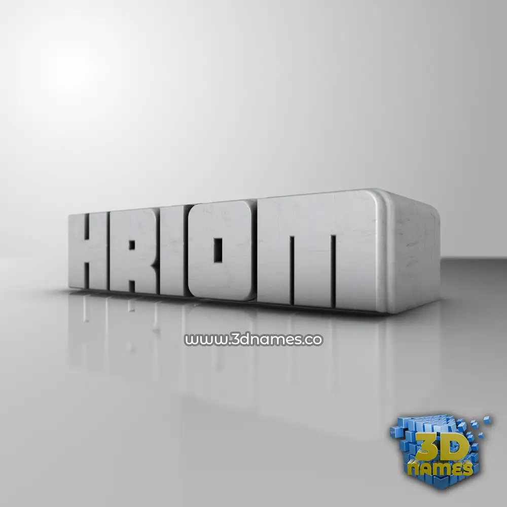 hriom in White Metro style - 3D name wallpaper
