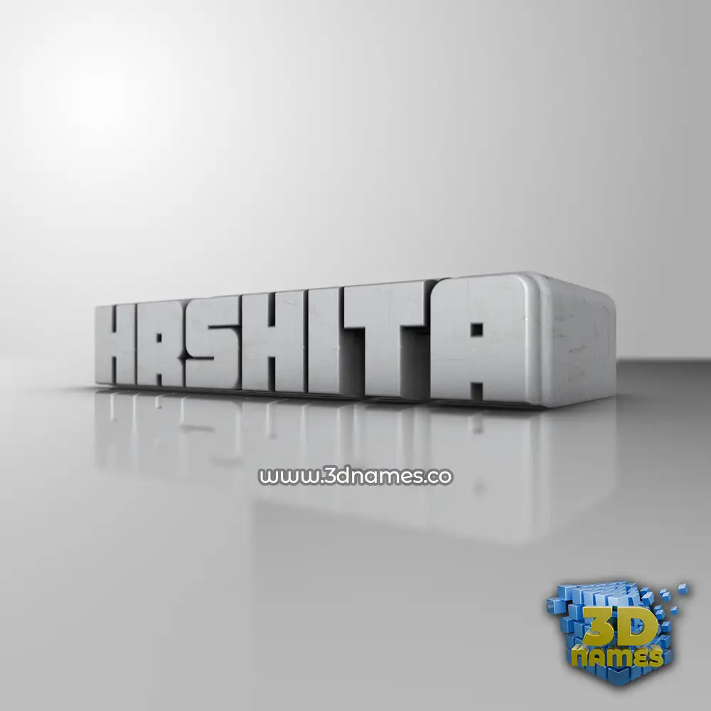 hrshita in White Metro style - 3D name wallpaper