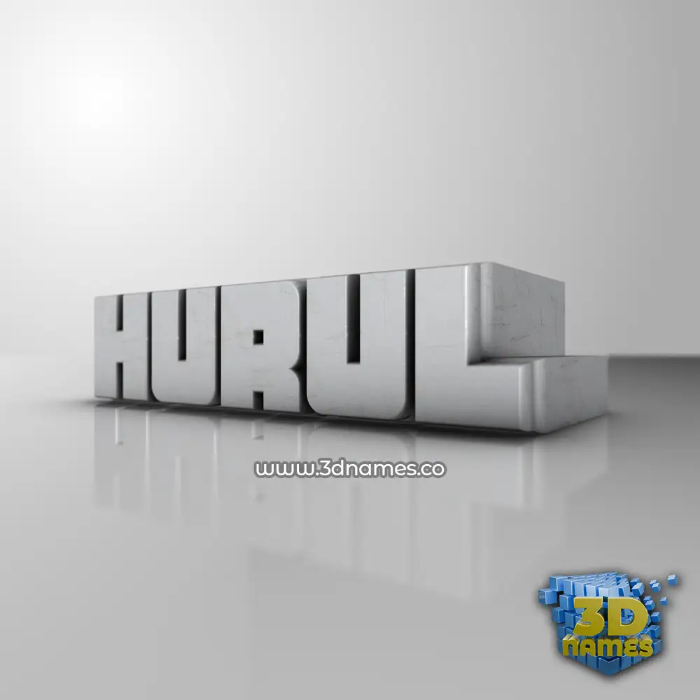 hurul in White Metro style - 3D name wallpaper