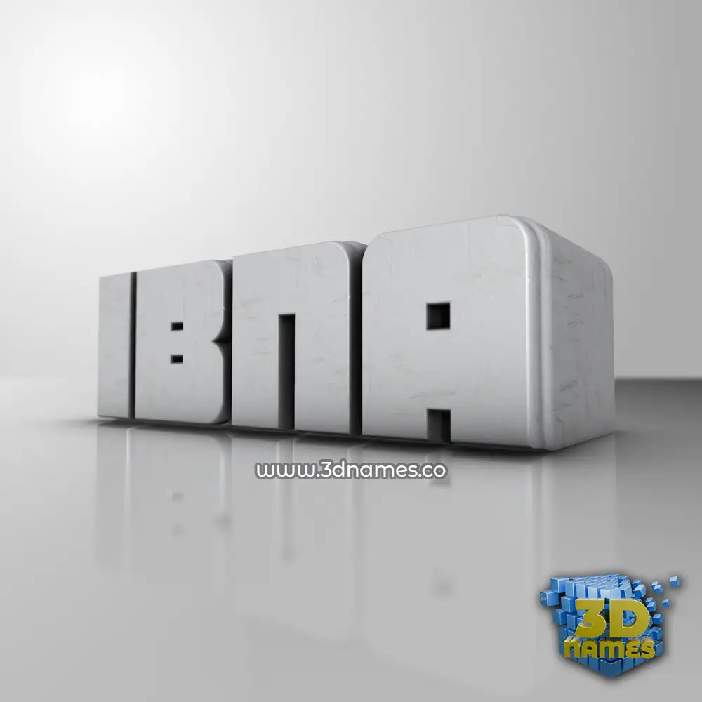 ibna in White Metro style - 3D name wallpaper