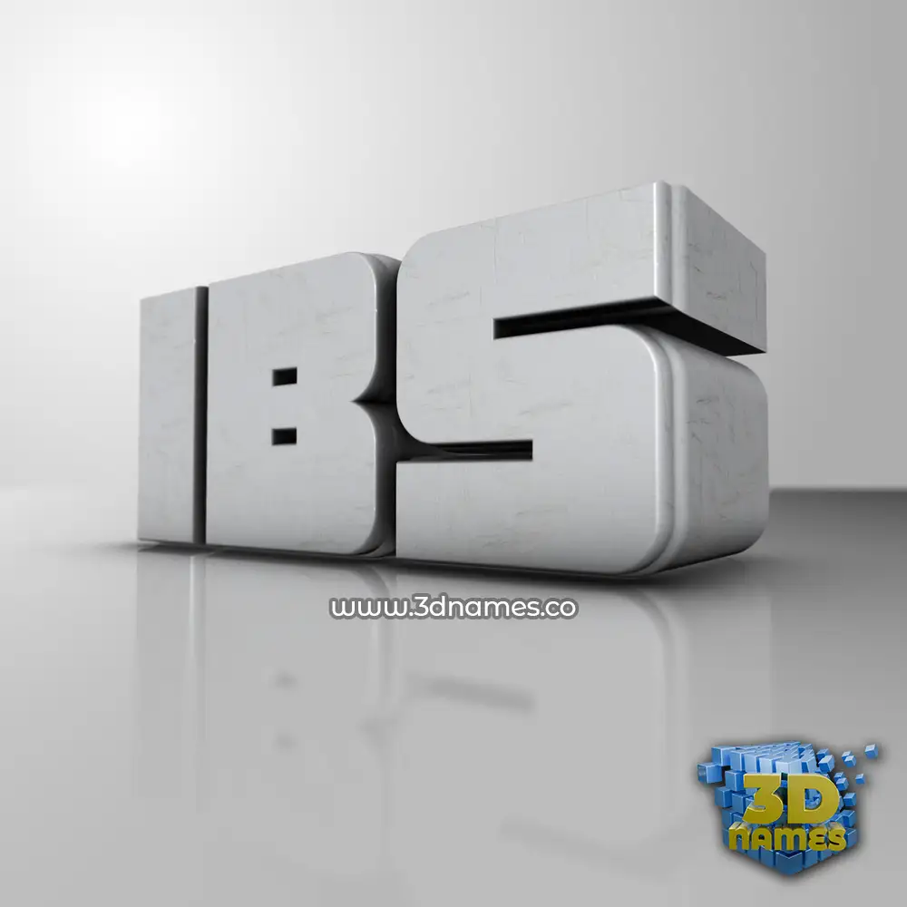 ibs in White Metro style - 3D name wallpaper