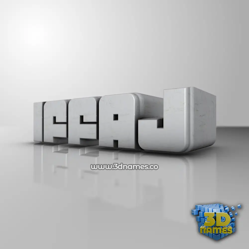 iffaj in White Metro style - 3D name wallpaper