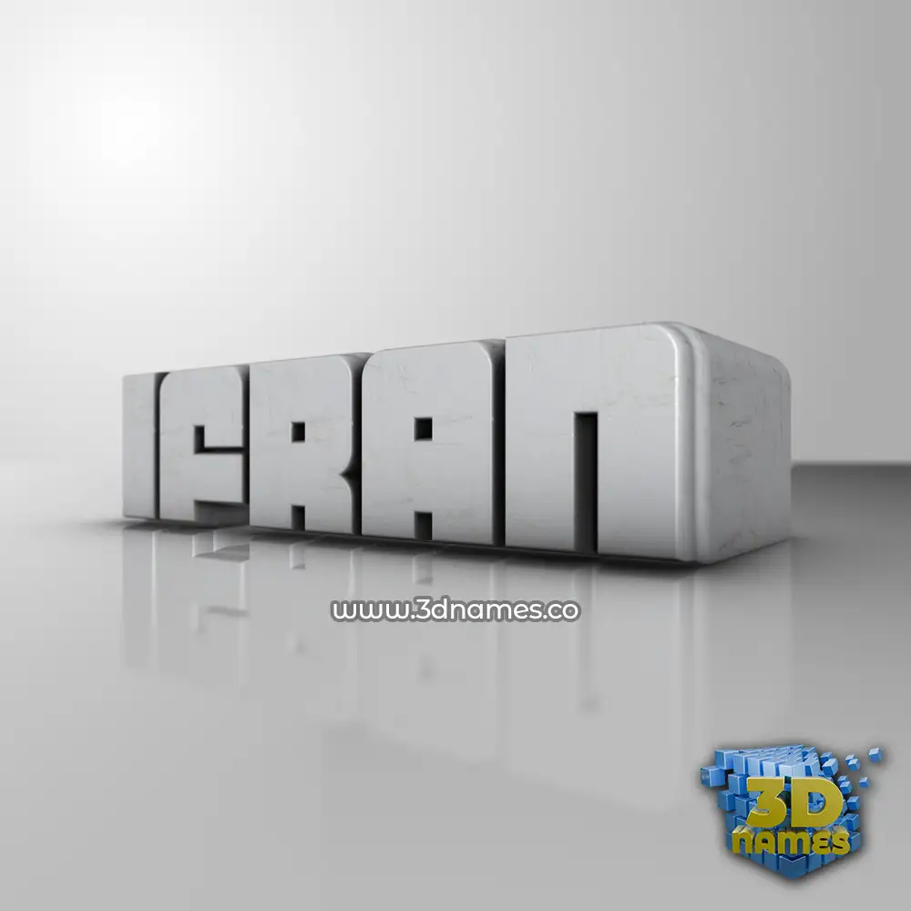 ifran in White Metro style - 3D name wallpaper