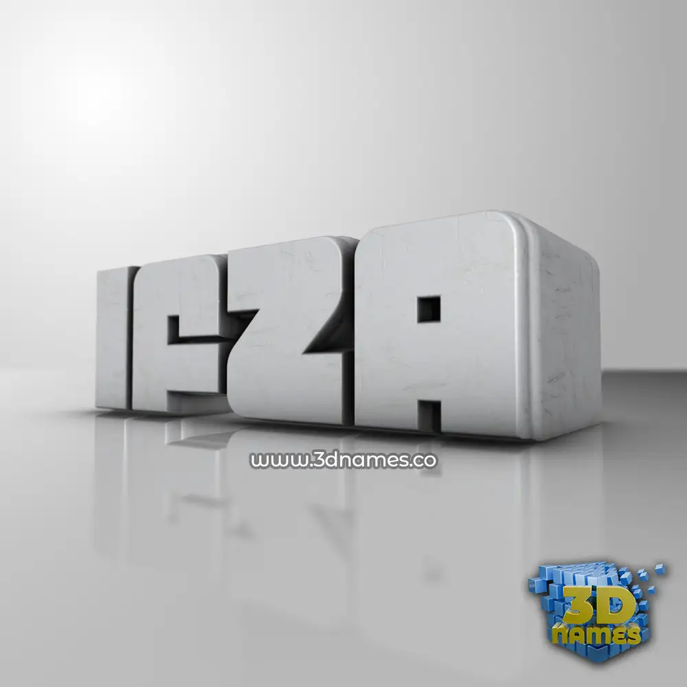 ifza in White Metro style - 3D name wallpaper
