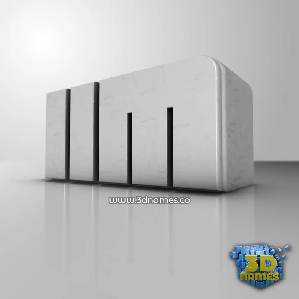 iim in White Metro style - 3D name wallpaper
