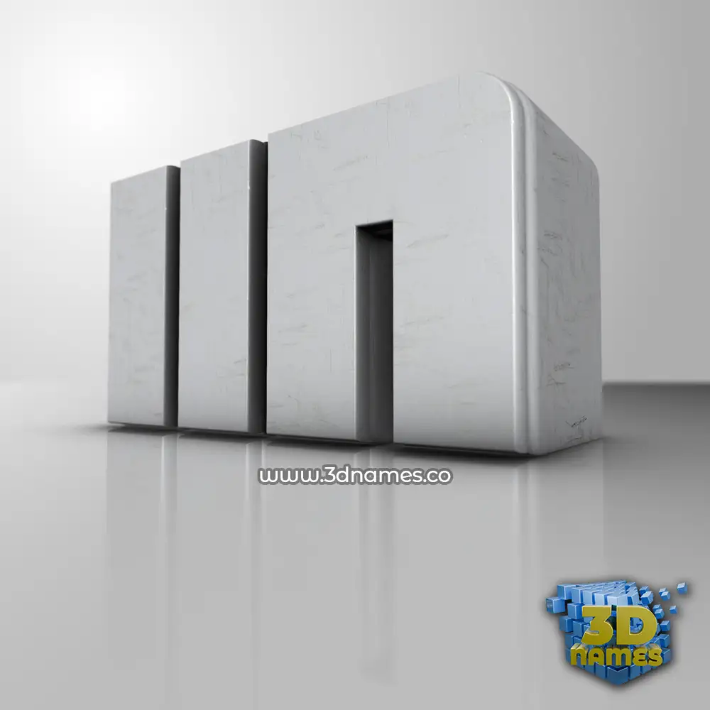iin in White Metro style - 3D name wallpaper