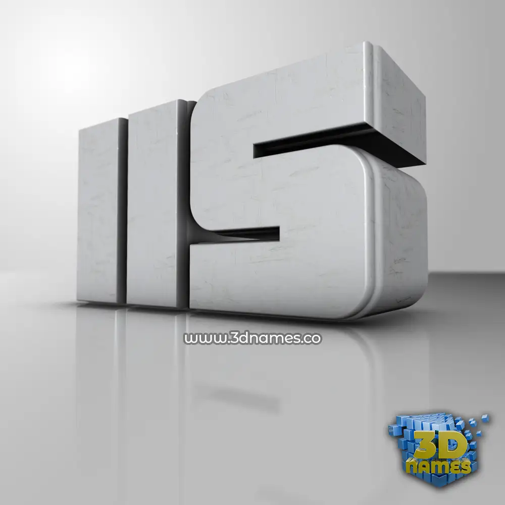 iis in White Metro style - 3D name wallpaper
