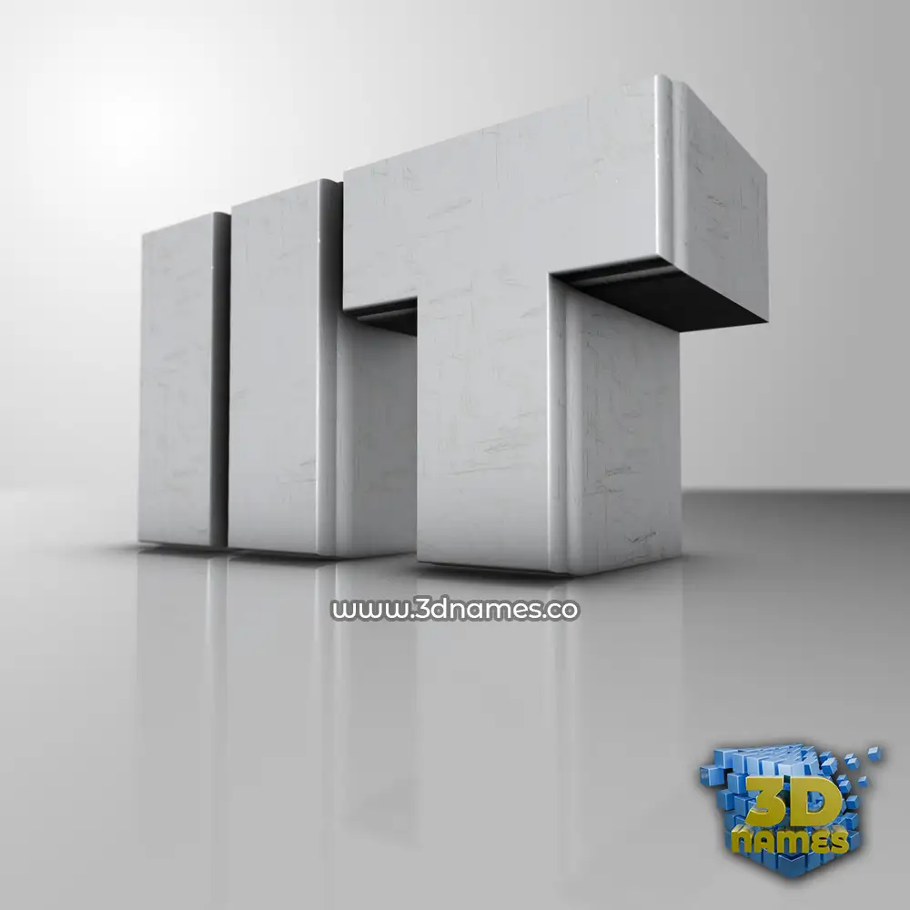 iit in White Metro style - 3D name wallpaper