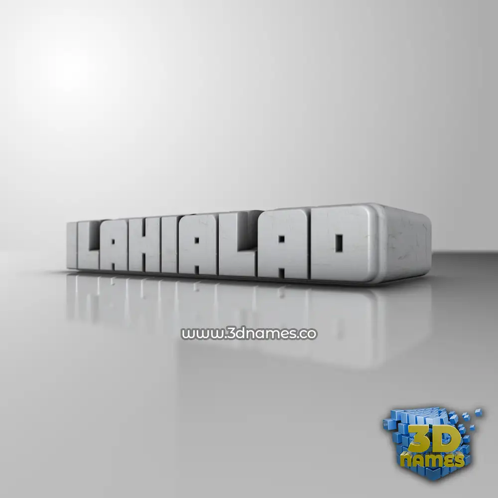 ilahialad in White Metro style - 3D name wallpaper