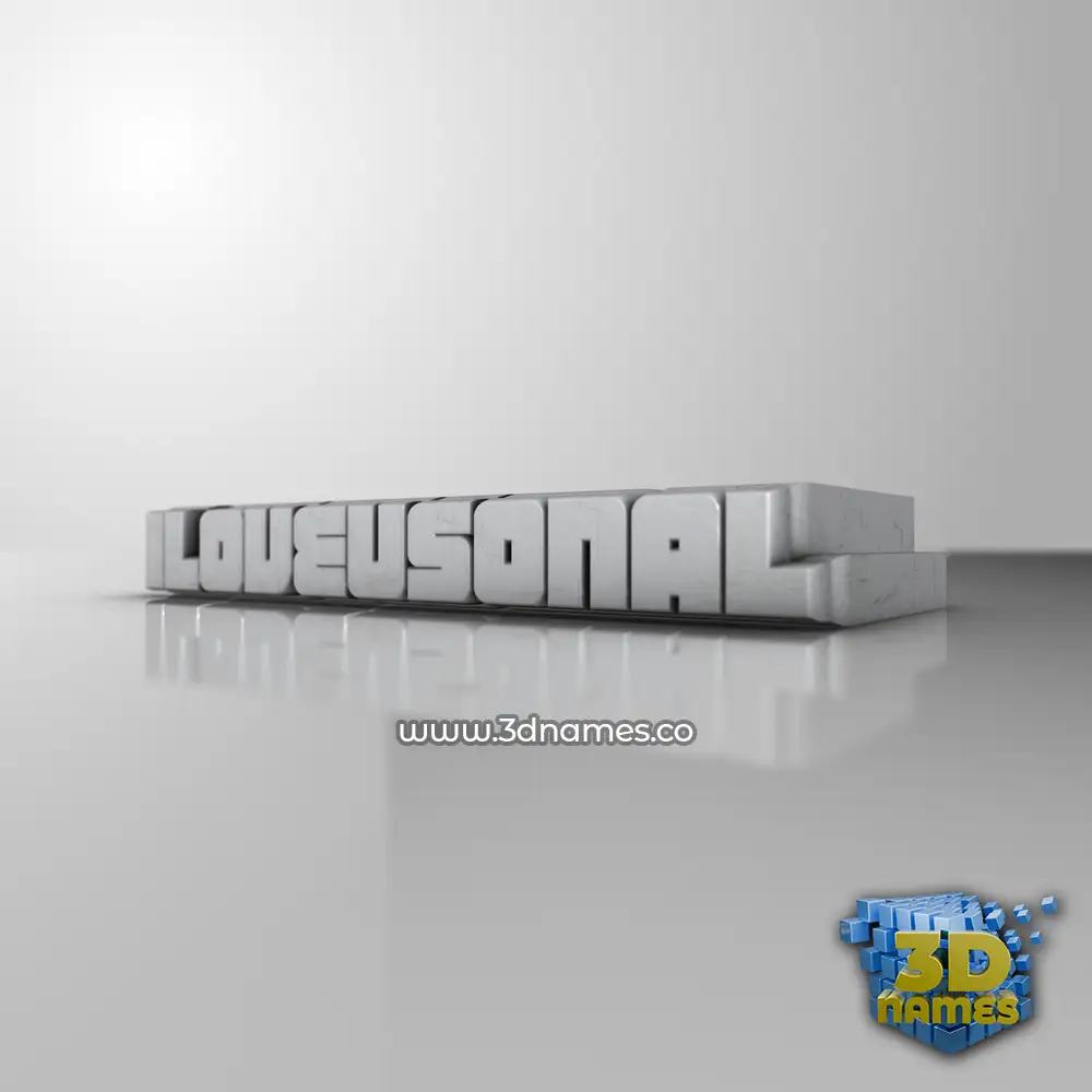iloveusonal in White Metro style - 3D name wallpaper