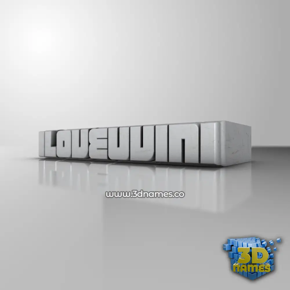 iloveuvini in White Metro style - 3D name wallpaper