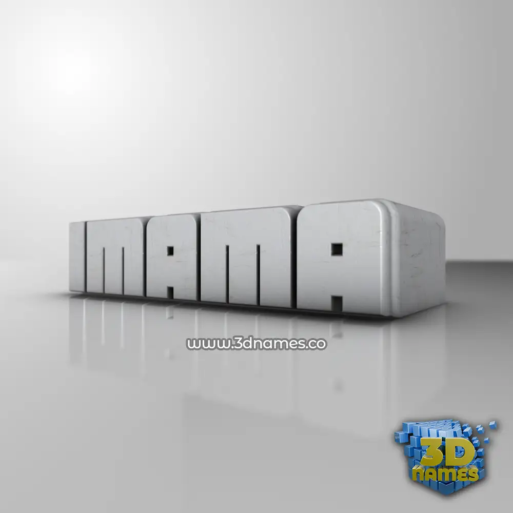 imama in White Metro style - 3D name wallpaper