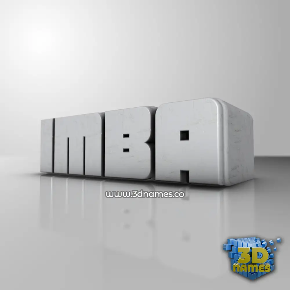 imba in White Metro style - 3D name wallpaper