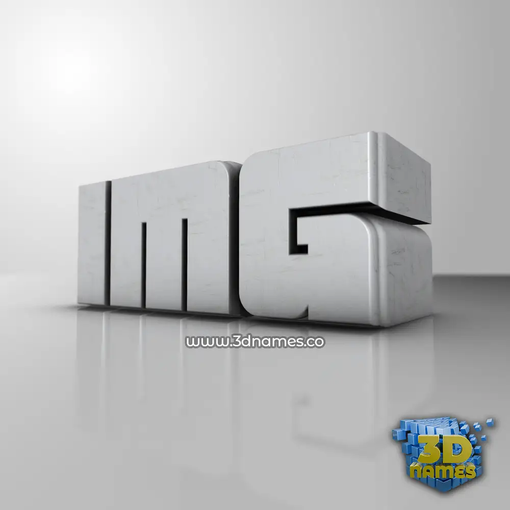 img in White Metro style - 3D name wallpaper
