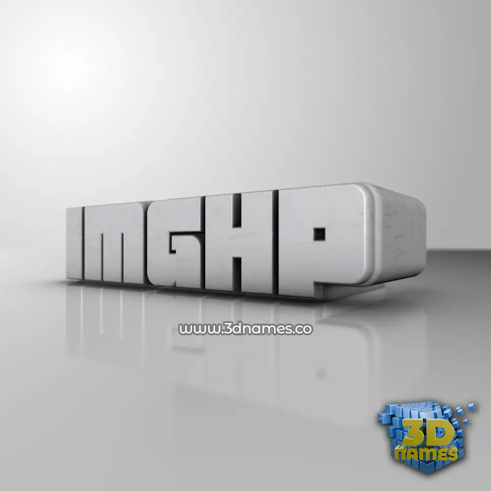 imghp in White Metro style - 3D name wallpaper