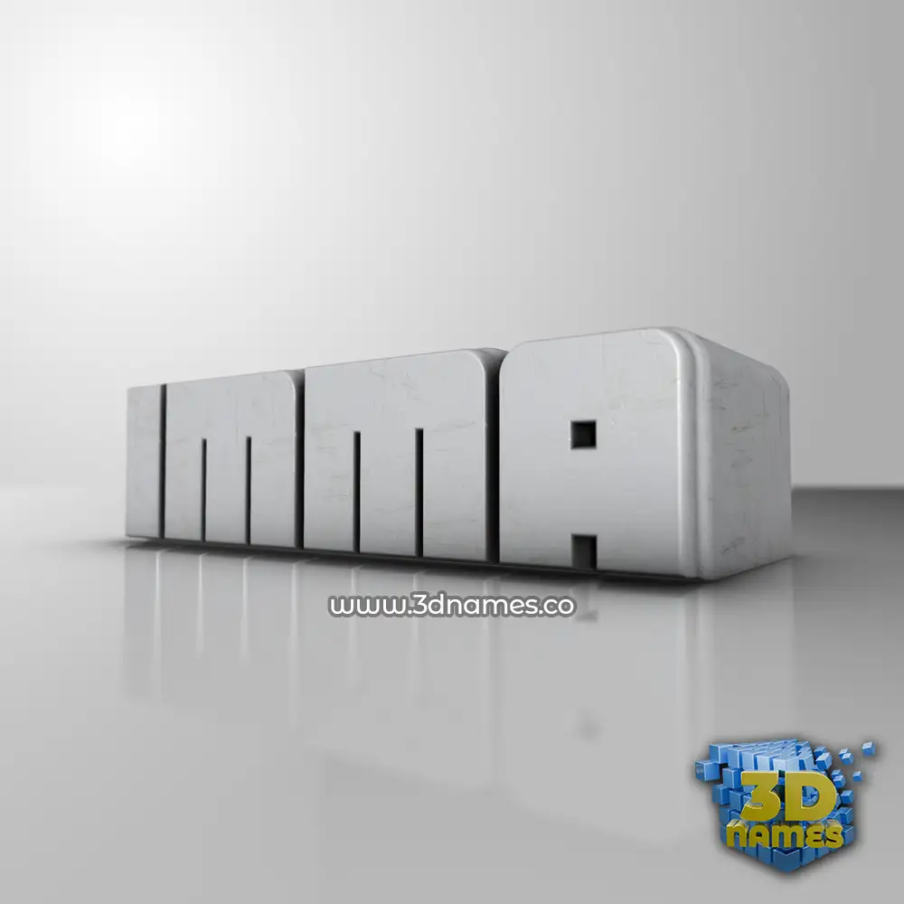 imma in White Metro style - 3D name wallpaper