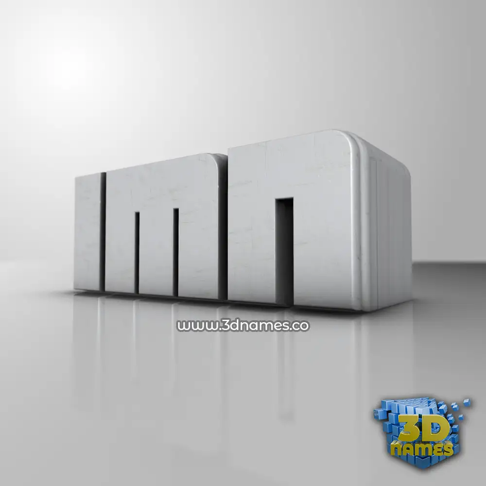 imn in White Metro style - 3D name wallpaper