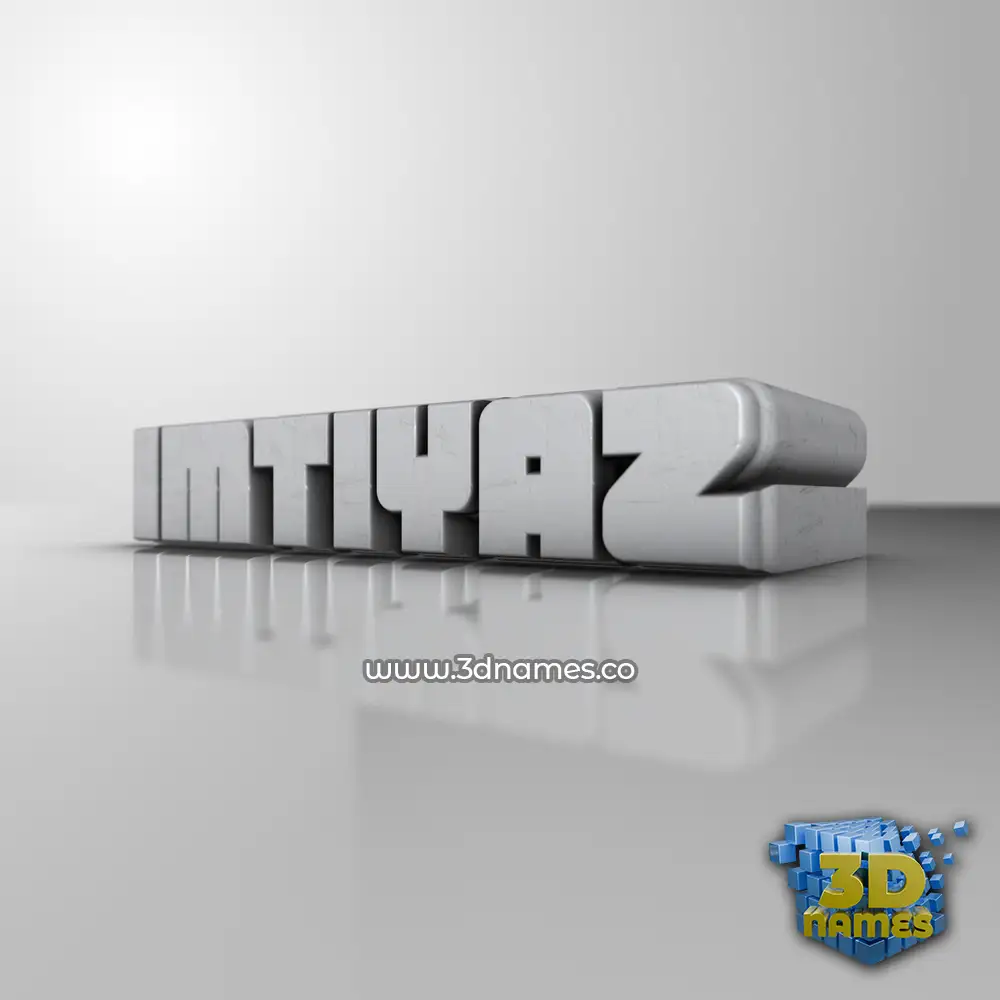 imtiyaz in White Metro style - 3D name wallpaper