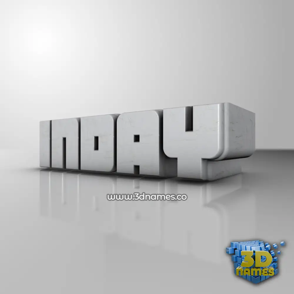 inday in White Metro style - 3D name wallpaper