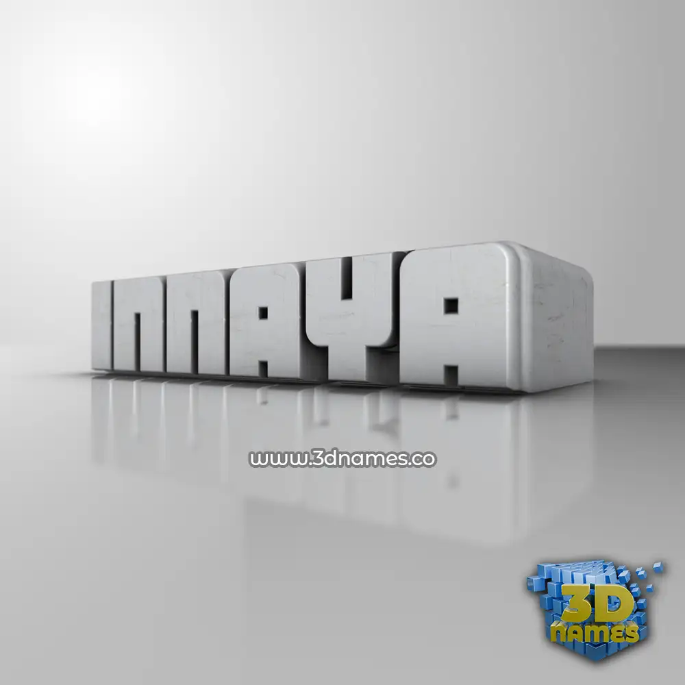 innaya in White Metro style - 3D name wallpaper
