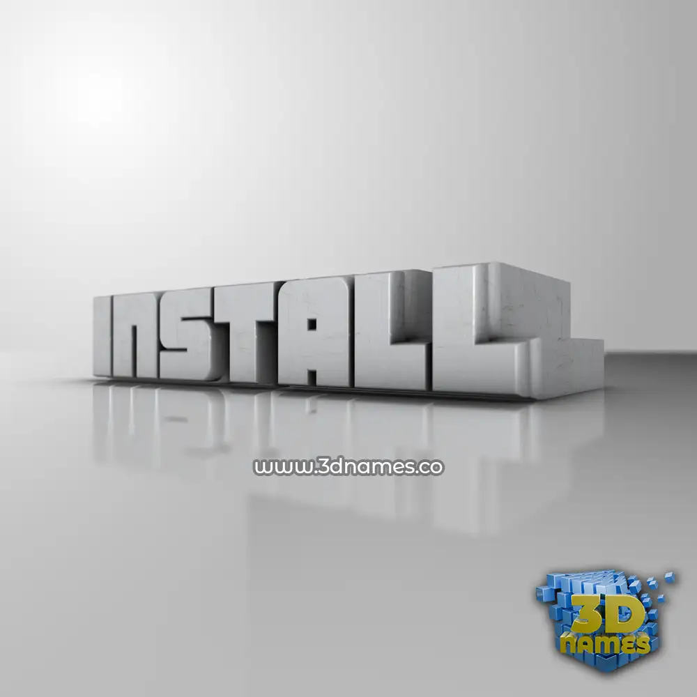 install in White Metro style - 3D name wallpaper
