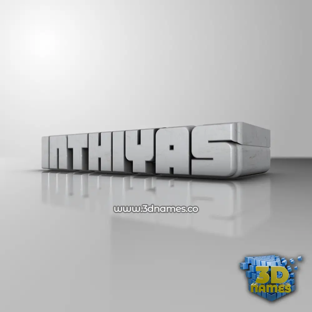 inthiyas in White Metro style - 3D name wallpaper