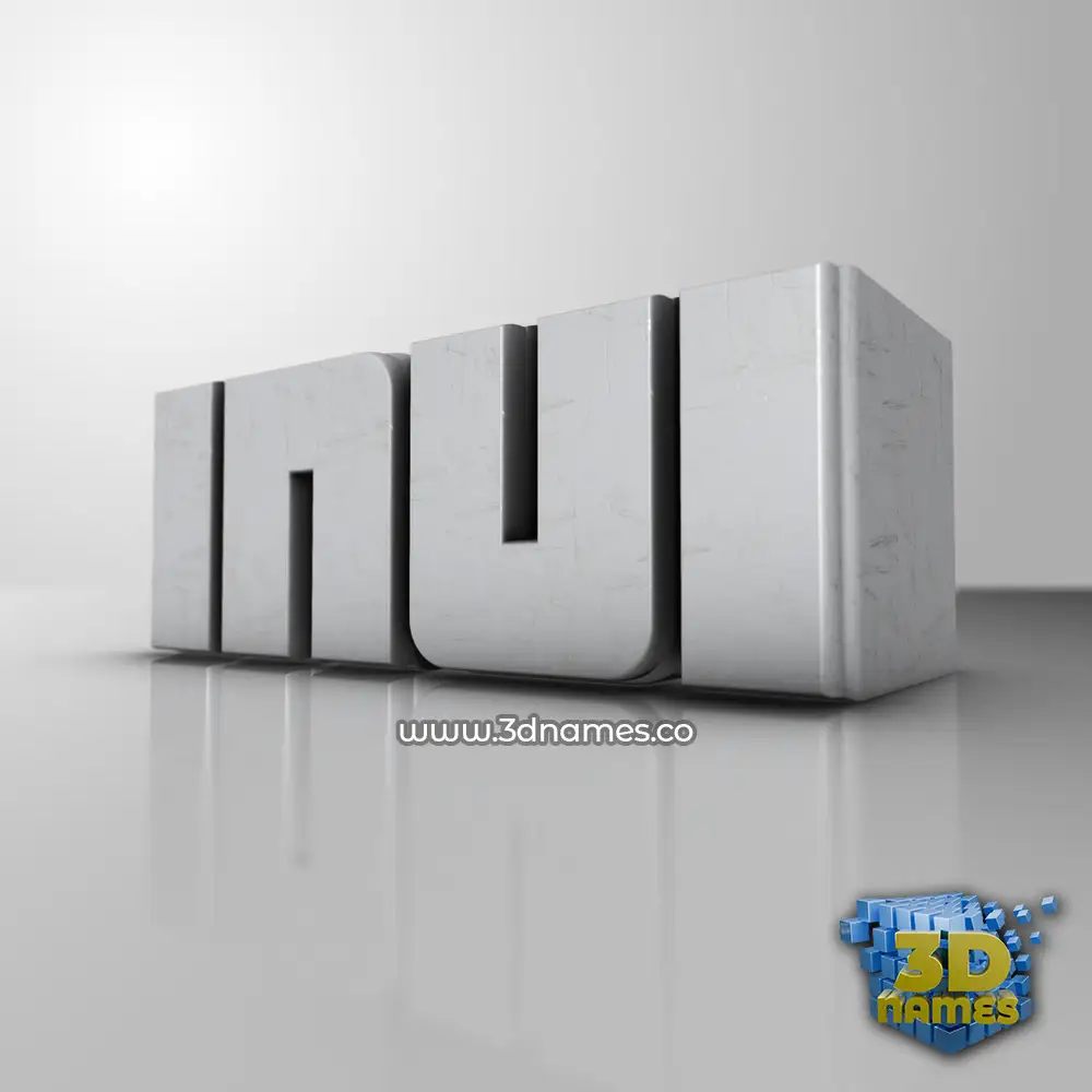 inui in White Metro style - 3D name wallpaper