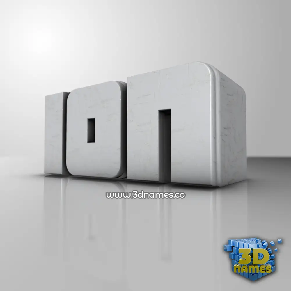 ion in White Metro style - 3D name wallpaper