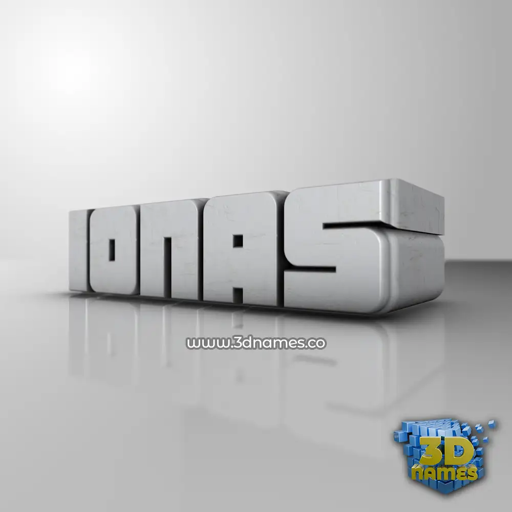 ionas in White Metro style - 3D name wallpaper