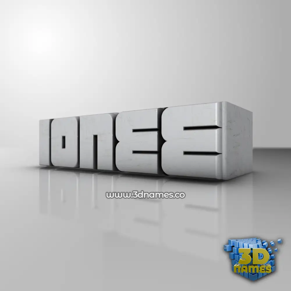 ionee in White Metro style - 3D name wallpaper