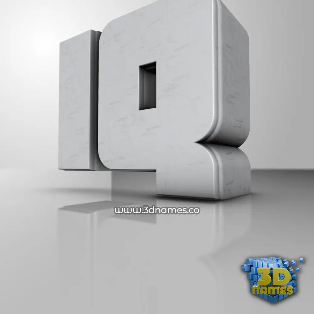 iq in White Metro style - 3D name wallpaper