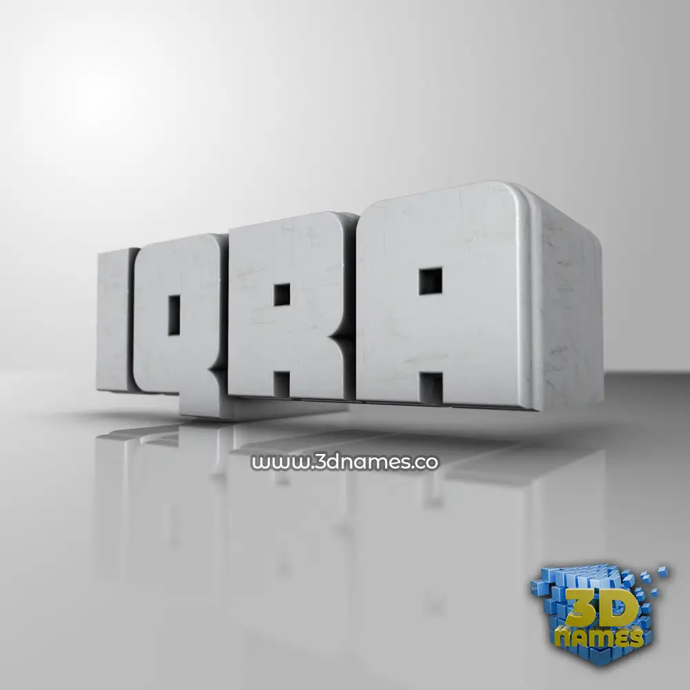 iqra in White Metro style - 3D name wallpaper