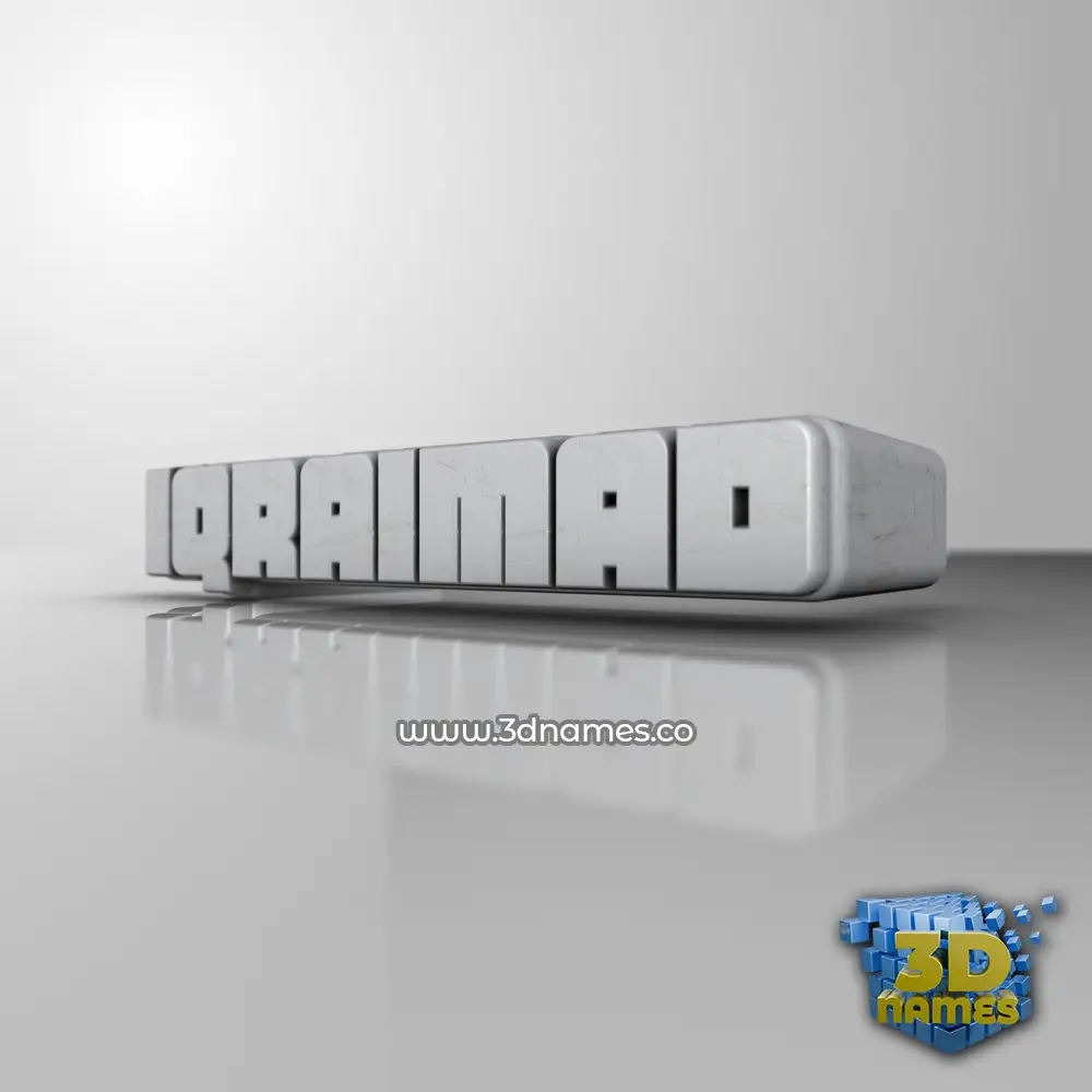 iqraimad in White Metro style - 3D name wallpaper