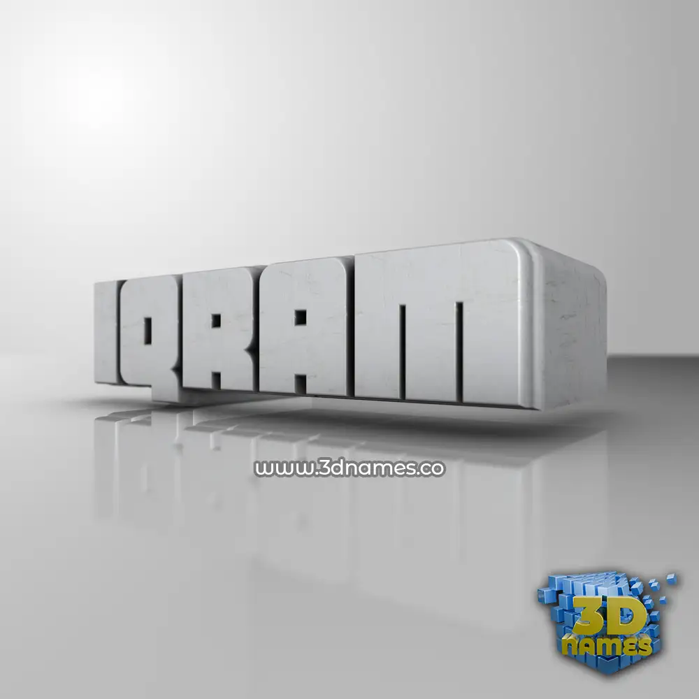 iqram in White Metro style - 3D name wallpaper