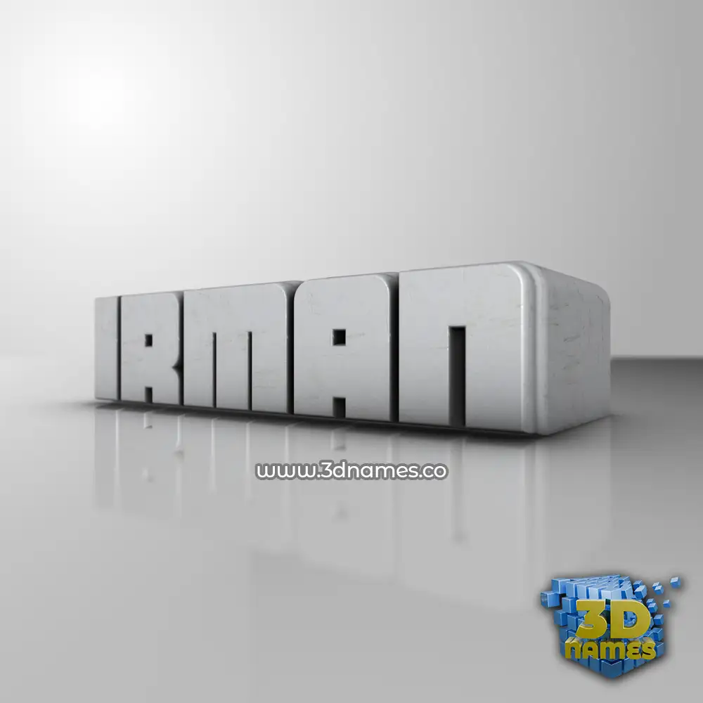irman in White Metro style - 3D name wallpaper