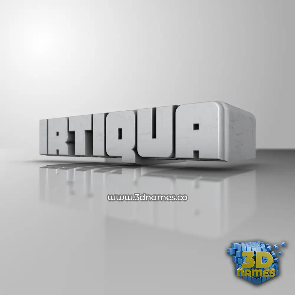 irtiqua in White Metro style - 3D name wallpaper
