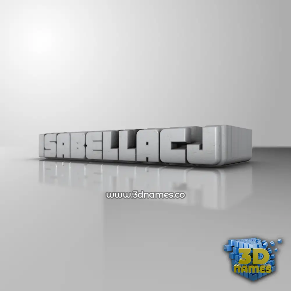 isabellacj in White Metro style - 3D name wallpaper